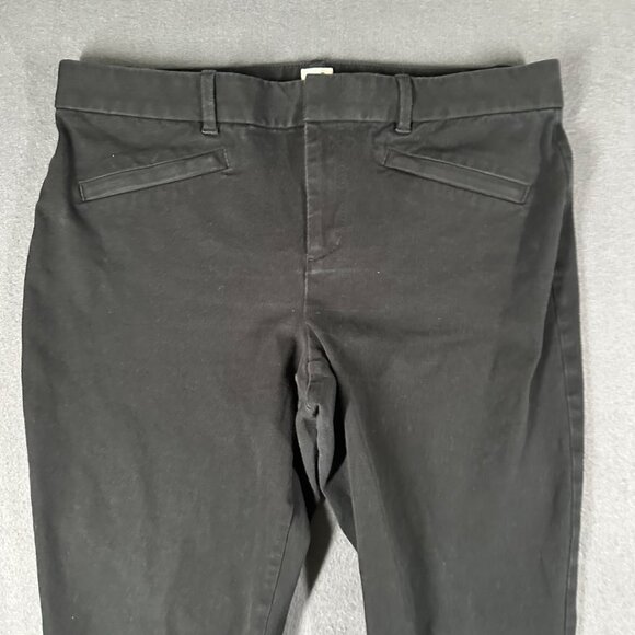Gap Womens 12 Regular Black Signature Skinny Ankle Chino Cropped Pants - Picture 3 of 10
